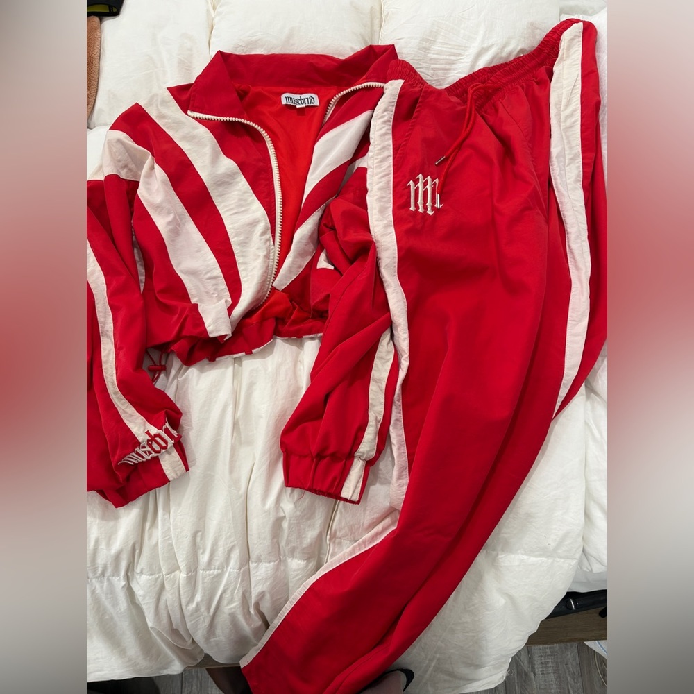 MUSEBRND Red and White Track Suit